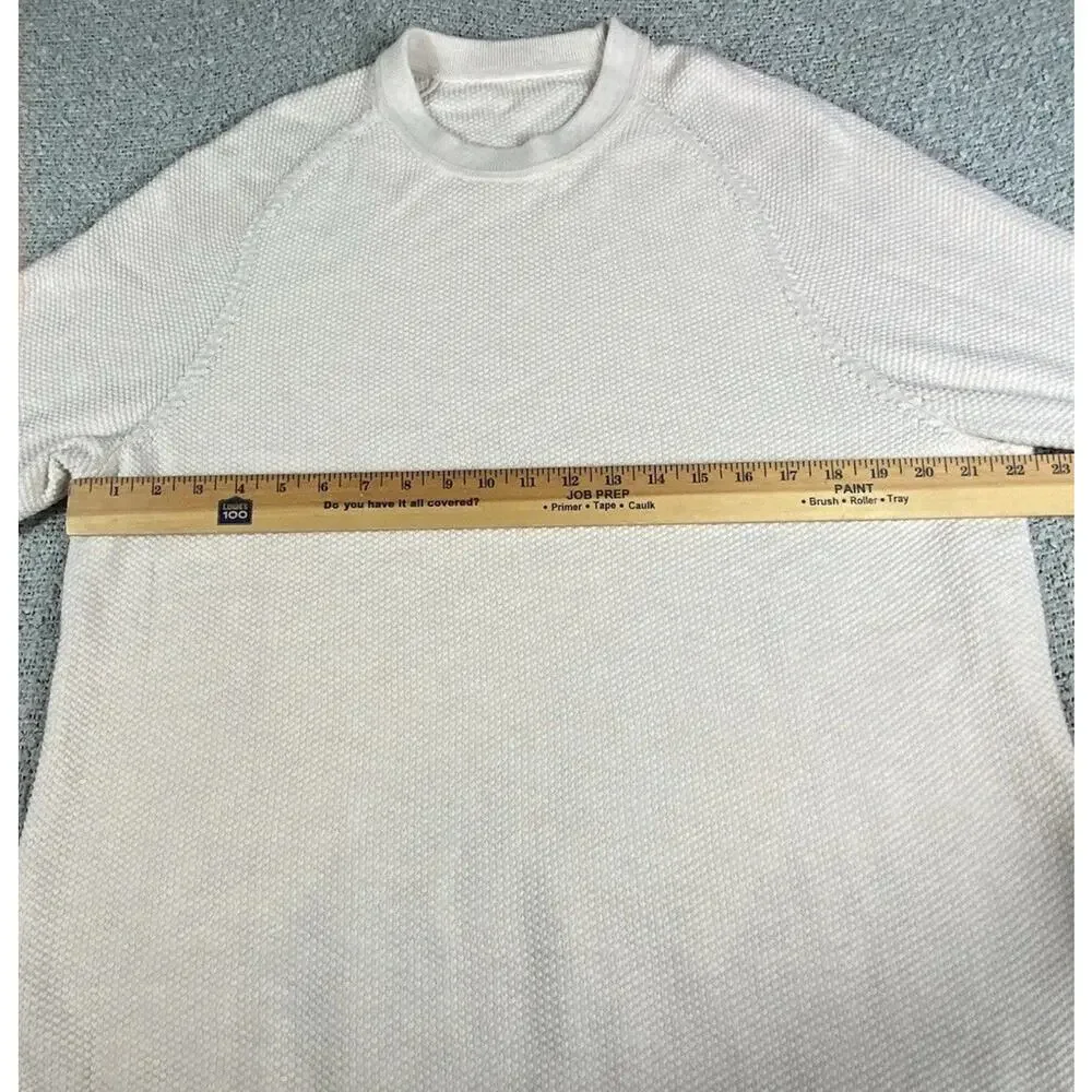 Lululemon Textured Knit Crew Neck Sweater Men’s Cream Transition Piece Fall XL